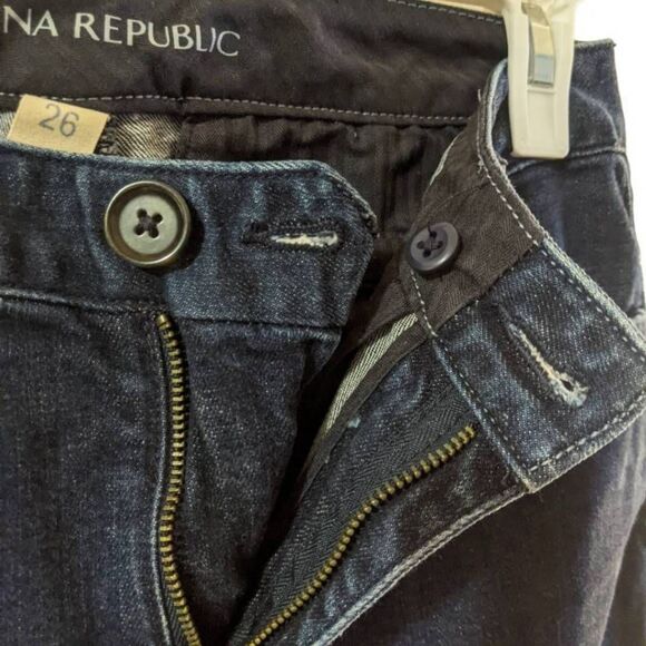 Banana Republic Jeans Women's Size 26 Indigo Straight Leg Mid Rise Stretch Denim - Picture 8 of 12